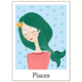 Zodiac Signs Pisces Mermaid Hair Sticker