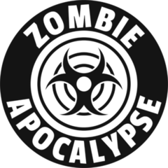 Zombie Apocalypse Sign Sticker