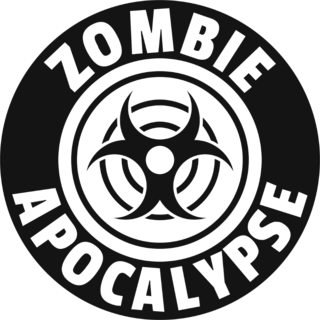 Zombie Apocalypse Sign Sticker