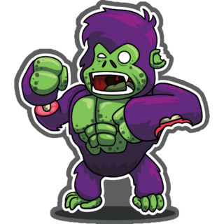 Zombie Gorilla Sticker