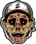 Zombie In Baseball Cap Sticker