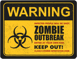 Zombie Outbreak Keep Out Sticker
