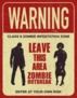 Zombie Outbreak Sign Sticker