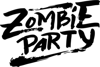 Zombie Party Brush Text Sticker