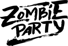 Zombie Party Brush Text Sticker