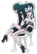 Zombie Pinup Girl Sticker