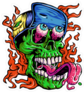 Zombie Wearing Hat Sticker