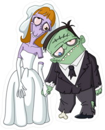 Zombie Wedding Sticker