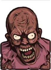 Zombie With Angry Face Sticker