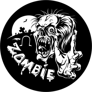 Zombie With Outstretched Hands Circle Sticker