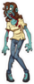 Zombie Woman Screaming Sticker