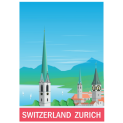 Zurich In Switzerland Travel Sticker