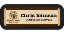 Custom Printed Leatherette Name Tag Template 2
