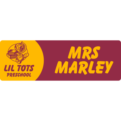 Standard Rectangle Plastic Name Tag Template 1