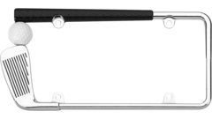 3D Chrome Golf Club License Plate Frame