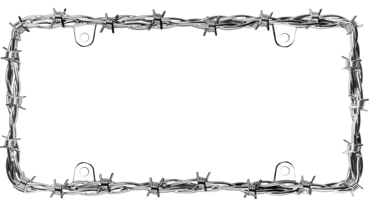 Barbed Wire License Plate Frame