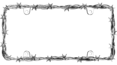 Barbed Wire License Plate Frame