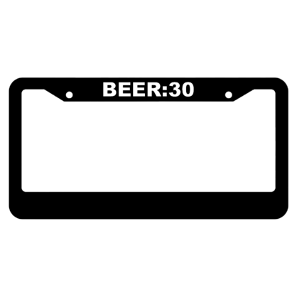 Beer:30 License Plate Frame