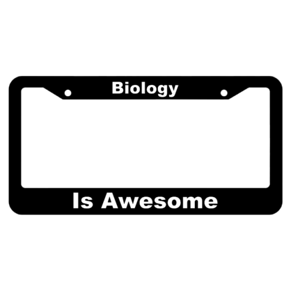 Biology is Awesome License Plate Frame