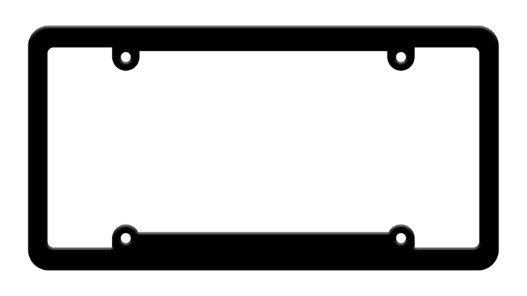 Blank Medium Base Black Plastic Frame