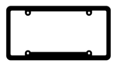 Blank Medium Base Black Plastic Frame