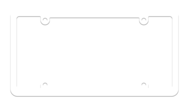 Blank Medium Base White Plastic Frame