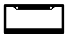 Blank Thick Black Plastic Frame