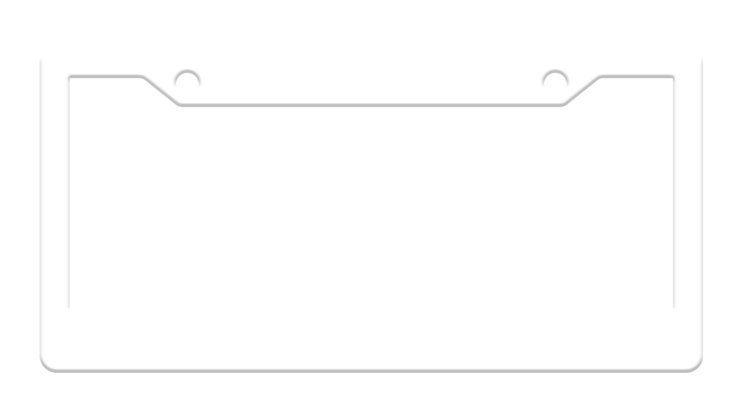 Blank Thick White Plastic Frame