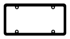 Blank Thin Black Plastic Frame