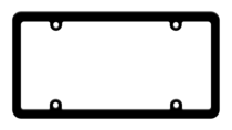 Blank Thin Black Plastic Frame