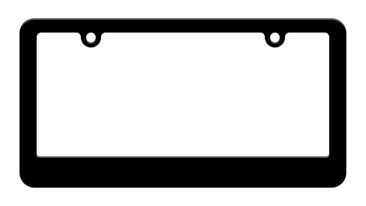 Blank Thin Top Thick Bottom Black Plastic Frame