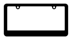 Blank Thin Top Thick Bottom Black Plastic Frame