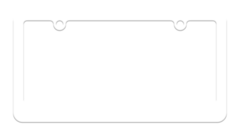 Blank Thin Top Thick Bottom White Plastic Frame