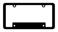 Blank Thin Top Wide Bottom Black Plastic Frame