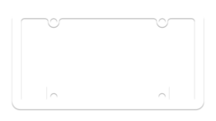 Blank Thin Top Wide Bottom White Plastic Frame - Style 8