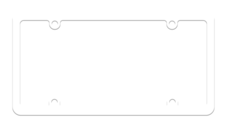 Blank Thin White Plastic Frame