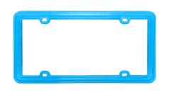 Blue Green Plastic License Plate Frame