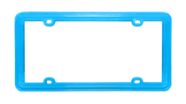 Blue Green Plastic License Plate Frame