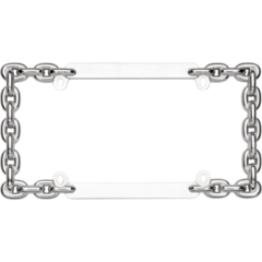 Chain Link Chrome License Plate Frame