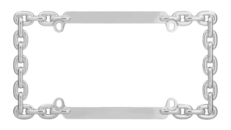 Chain Link Chrome License Plate Frame