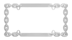Chain Link Chrome License Plate Frame