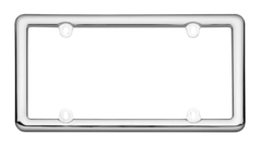 Chrome Plastic License Plate Frame