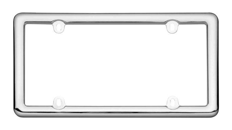 Chrome Plastic License Plate Frame