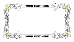 Custom Daisy Chrome License Plate Frame