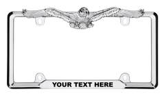 Custom Eagle Chrome License Plate Frame