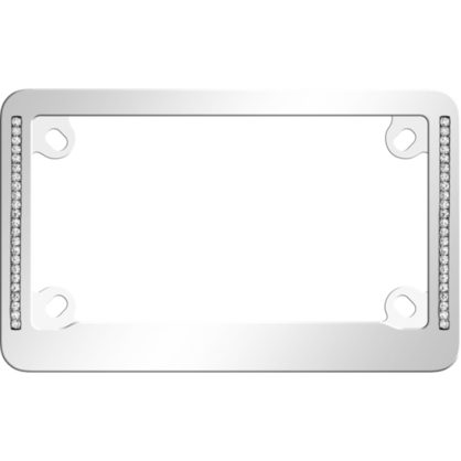 Diamond Neo Chrome Motorcycle Bling License Plate Frame