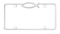 Ichthus Fish Chrome License Plate Frame