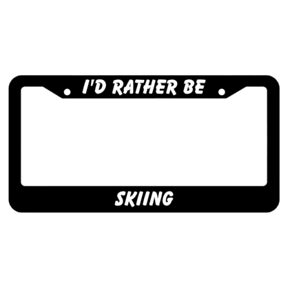 Id Rather Be Skiing License Plate Frame