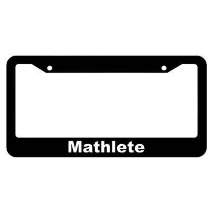 Mathlete License Plate Frame