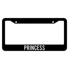 Princess with Crown License Plate Frame